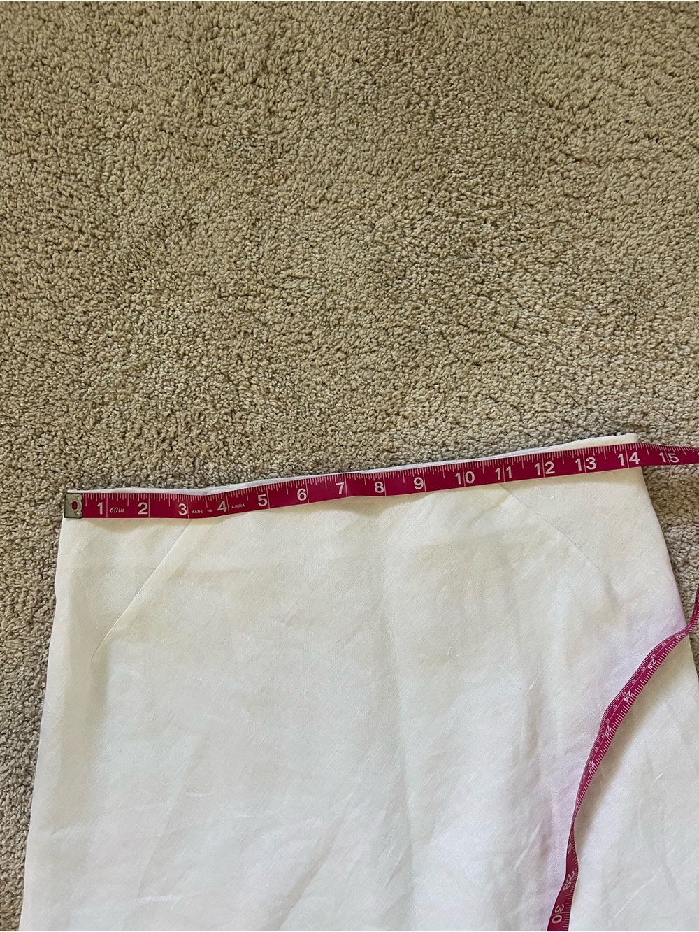 DISSH Syrah White Linen Midi Skirt - Size 6 - Picture 10 of 10